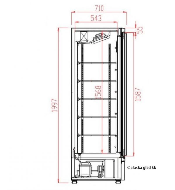 Glasdeur Koelkast met 2 st draaideuren model AJ Alaska - Afbeelding 3